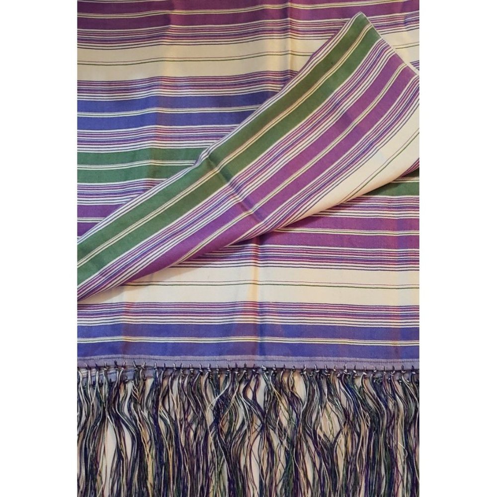 Pretty Colorful Scarf..Soft And Slinky With Fringe